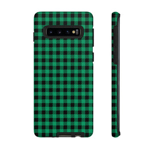 Green Flannel Android Case (Protective) Samsung Galaxy S10 Glossy Phone Case