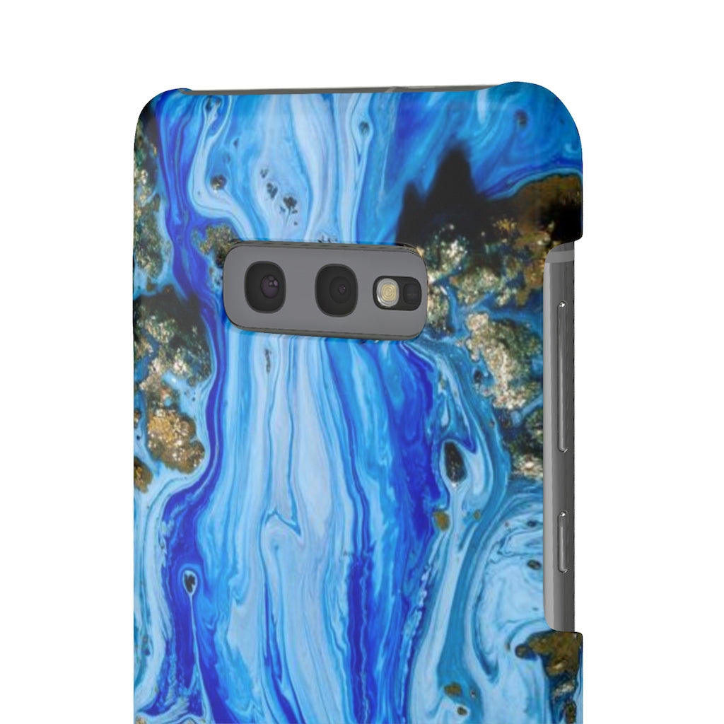 Blue Ice Ink Art Android Case (Slim) Phone Case