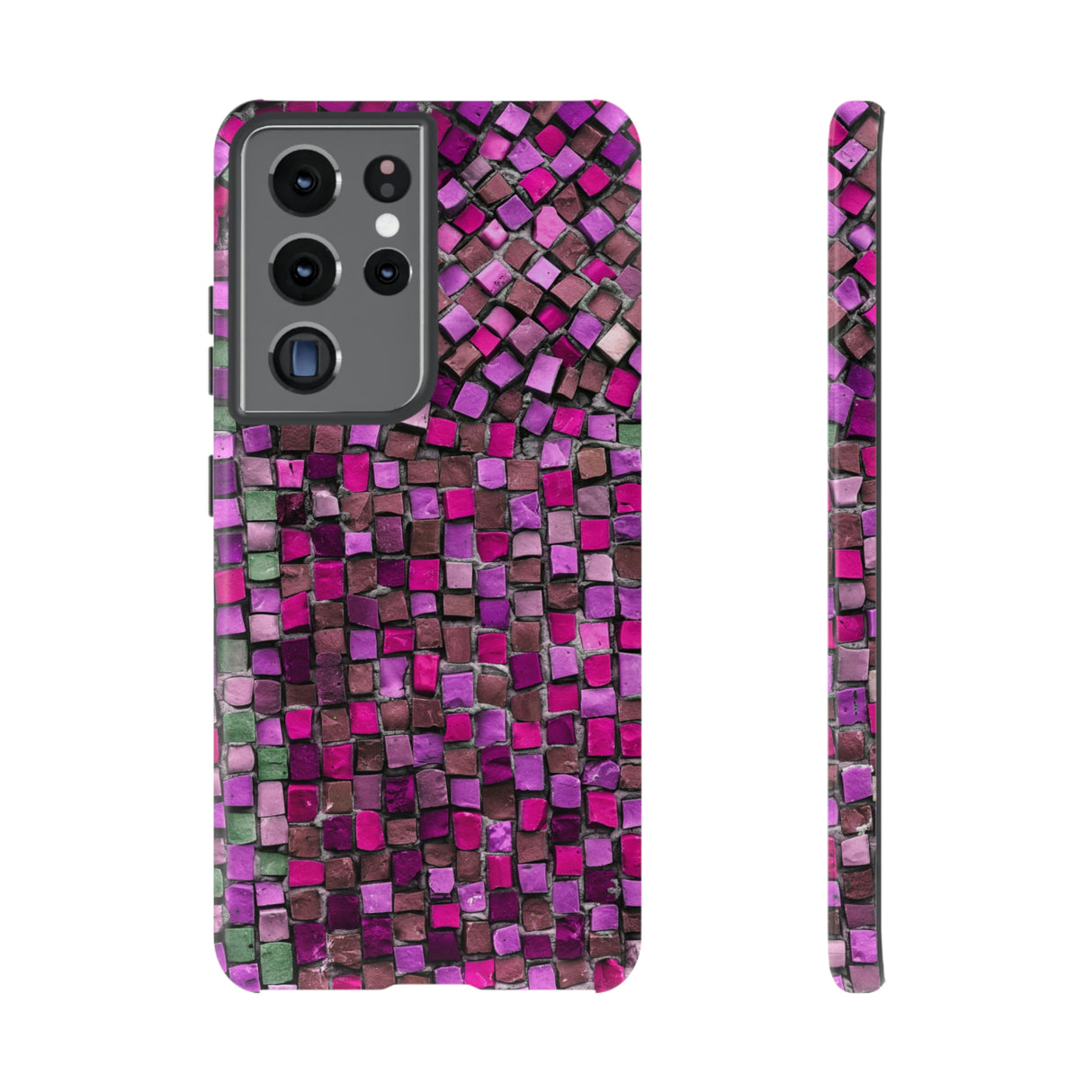 Purple Mosaic Android Case (Protective) Samsung Galaxy S21 Ultra Glossy Phone Case