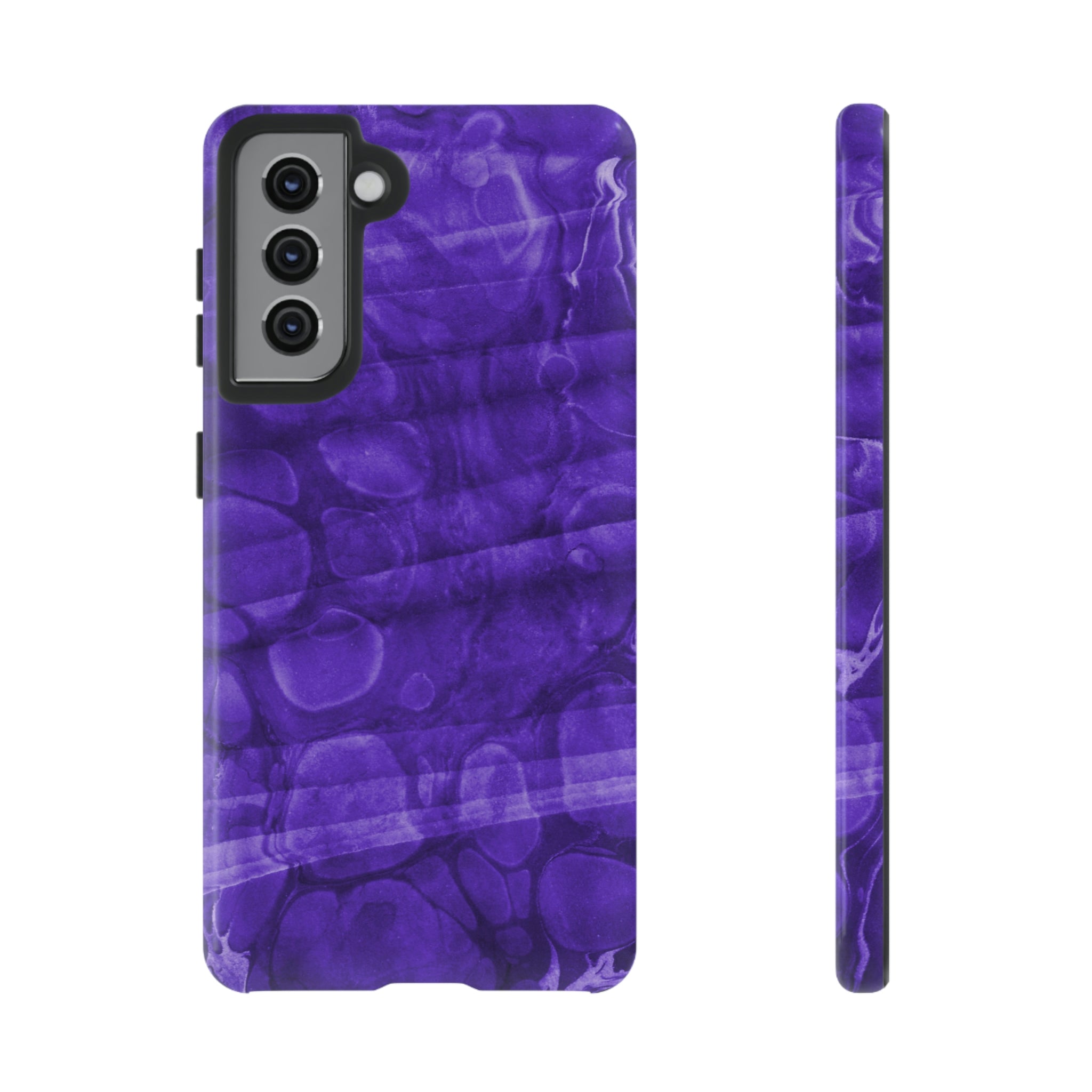 Purple Ebru Art Android Case (Protective) Samsung Galaxy S21 Glossy Phone Case