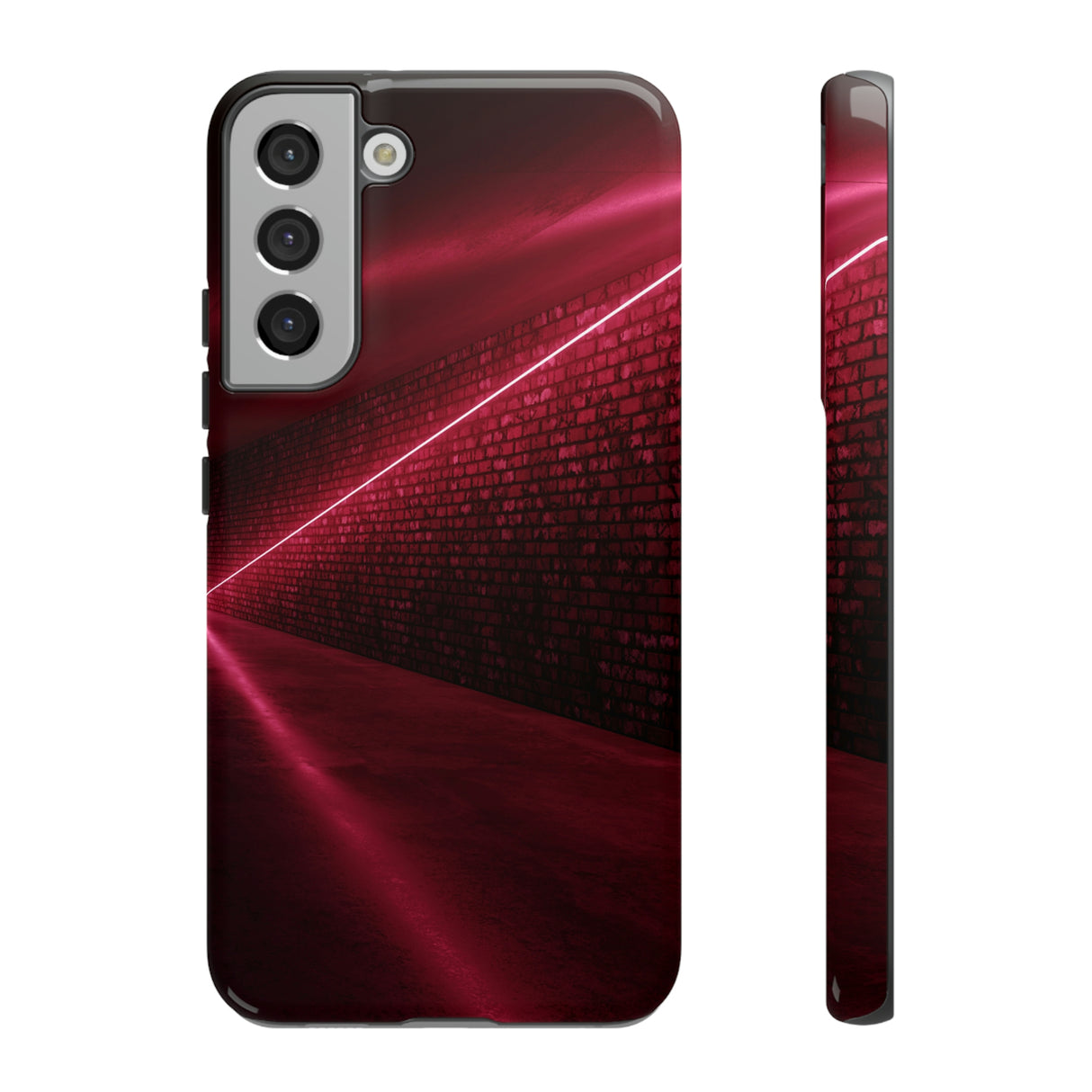 Red Sci Fi Android Case (Protective) Samsung Galaxy S22 Plus Glossy Phone Case