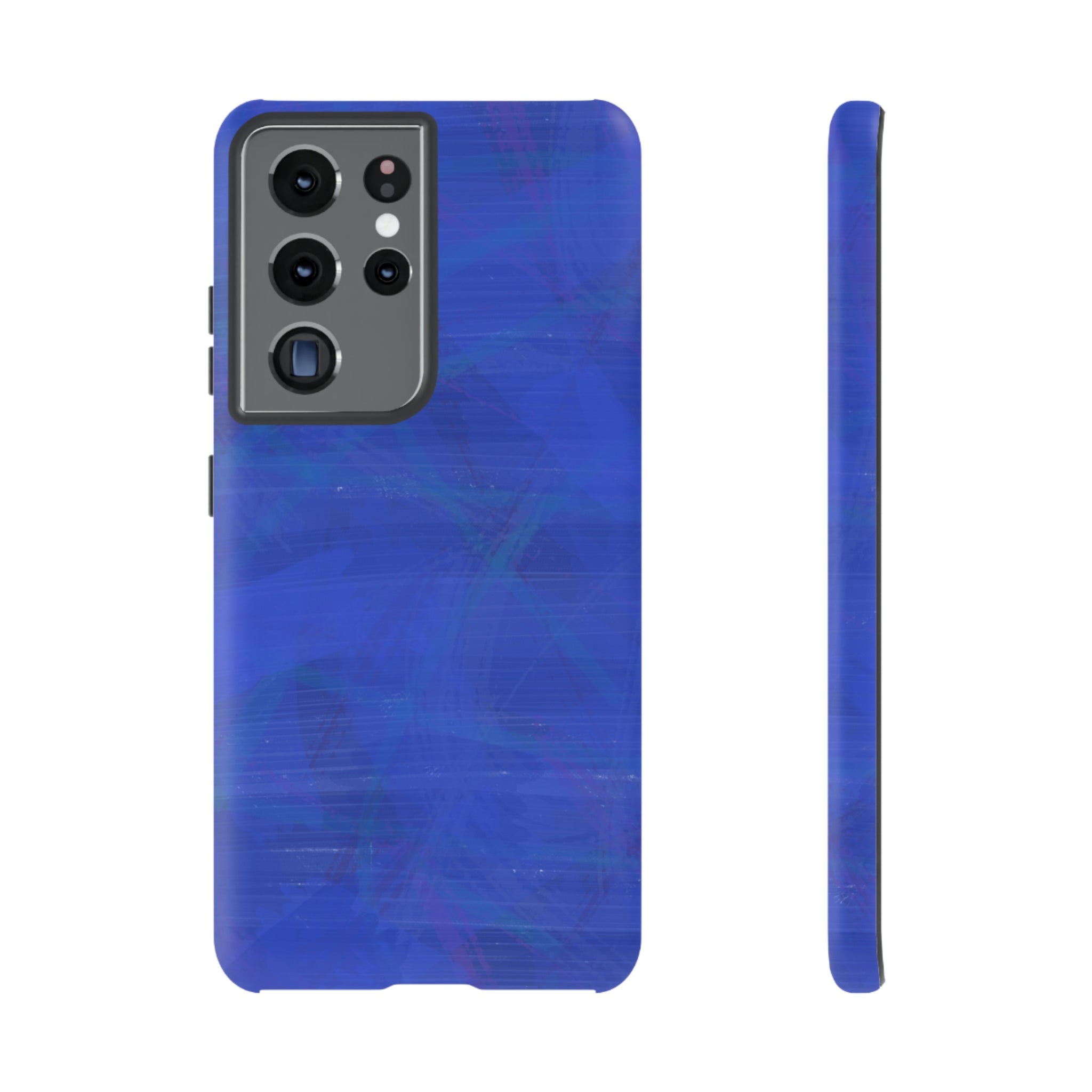 Abstract Blue Android Case (Protective) Samsung Galaxy S21 Ultra Matte Phone Case