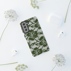 Green Rose Lace Gothic Flower Samsung Case (Protective) Phone Case