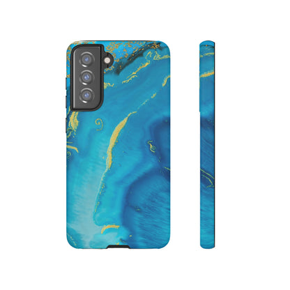 Blue Watercolor Android Case (Protective) Samsung Galaxy S21 FE Matte Phone Case