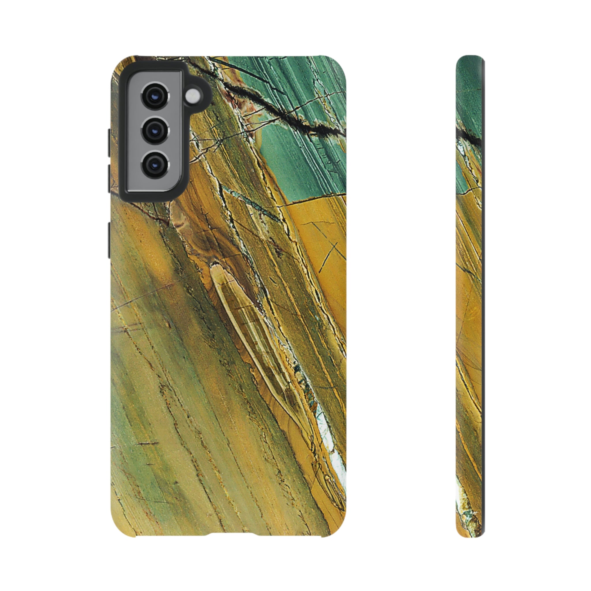 Cracked Yellow Android Case (Protective) Samsung Galaxy S21 Plus Matte Phone Case