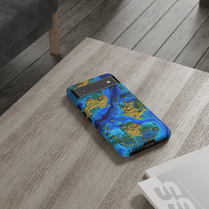 Blue Clear Ocean Ink Art Android Case (Protective) Phone Case