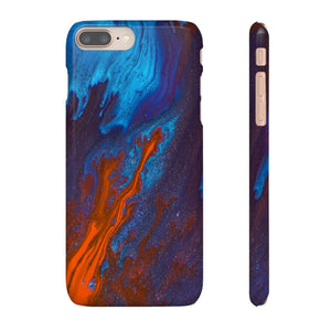 Orange Flame Ink Art iPhone Case (Slim) iPhone 8 Plus Glossy Phone Case