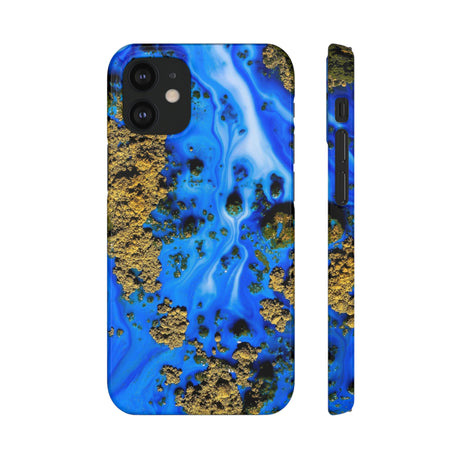 Blue River Ink Art iPhone Case (Slim) iPhone 12 Mini Glossy Phone Case