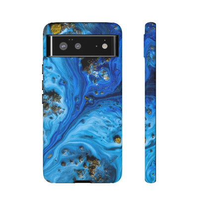 Blue Ice Melt Ink Art Android Case (Protective) Google Pixel 6 Matte Phone Case