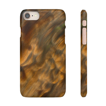 Gold Sand Ink Art iPhone Case (Slim) iPhone 8 Glossy Phone Case