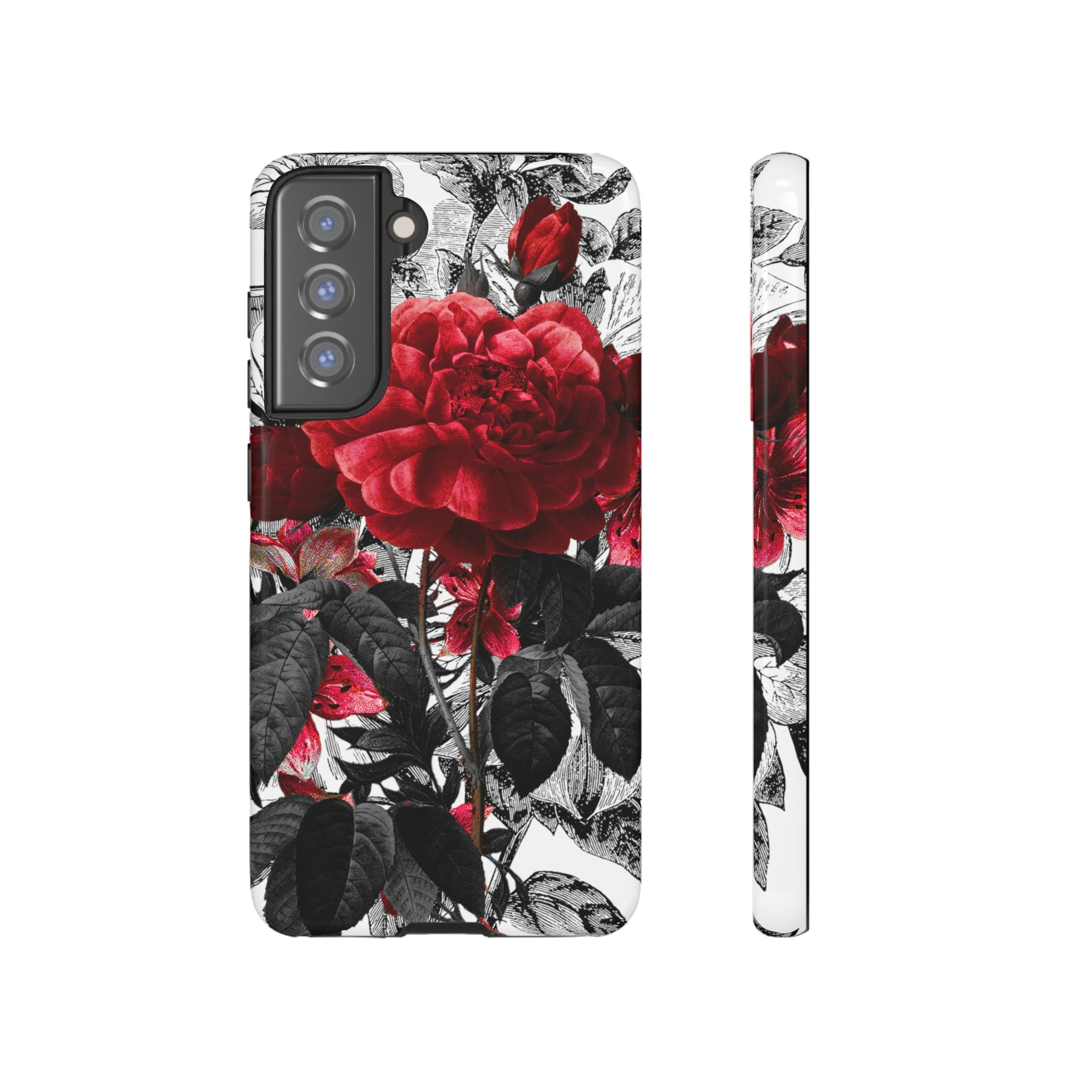 Grunicked Gothic Flower Samsung Case (Protective) Samsung Galaxy S21 FE Glossy Phone Case