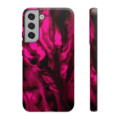 Bright Pink Ink Art Android Case (Protective) Samsung Galaxy S22 Plus Matte Phone Case