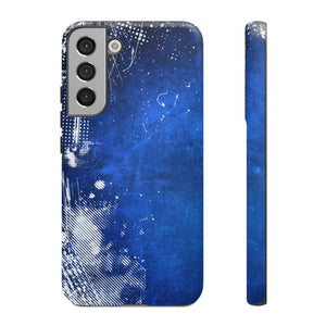 Grunge Blue Android Case (Protective) Samsung Galaxy S22 Plus Matte Phone Case