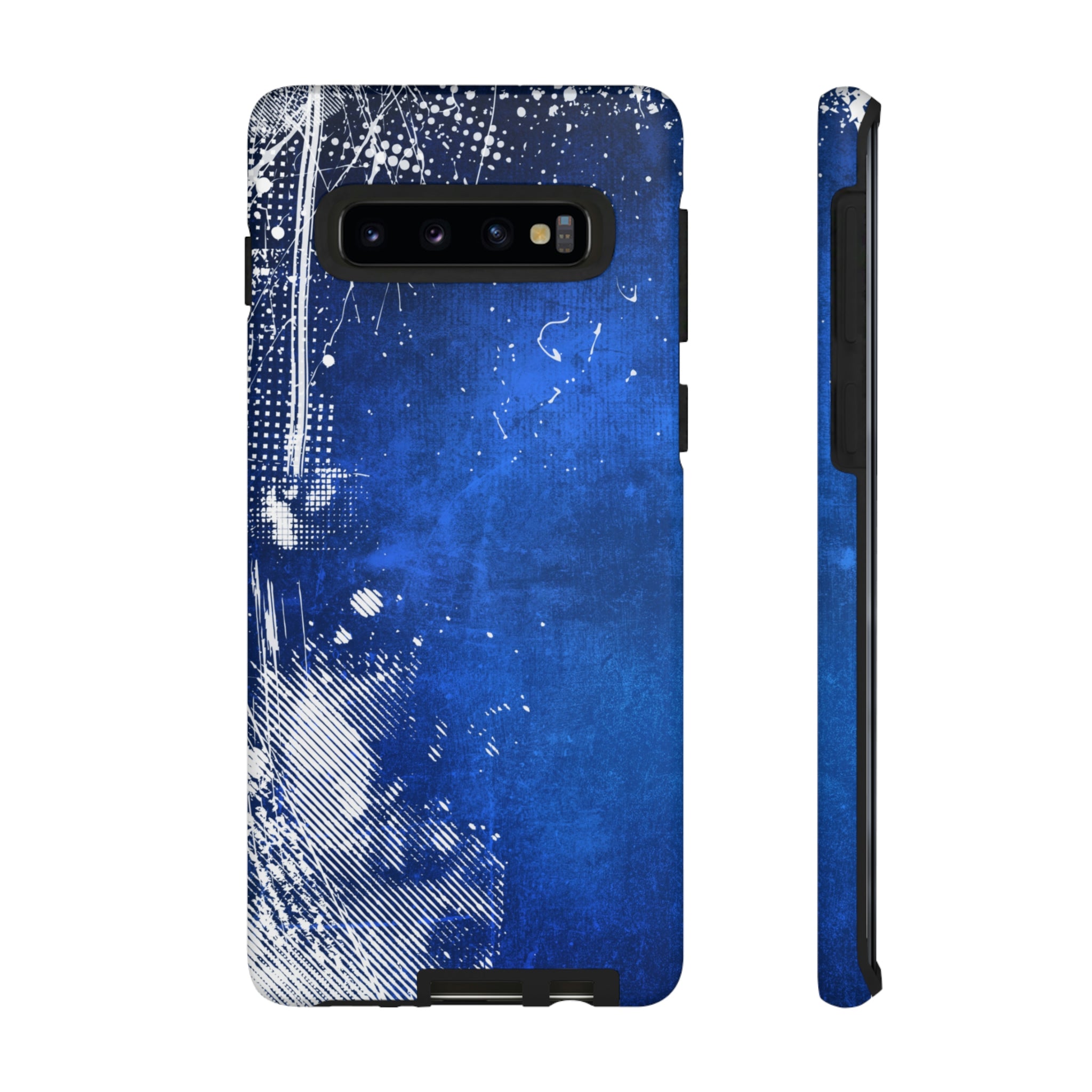 Grunge Blue Android Case (Protective) Samsung Galaxy S10 Matte Phone Case