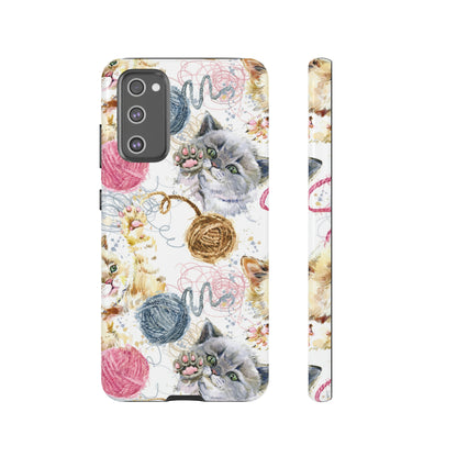 Cute Kitten Pattern Android Case (Protective) Samsung Galaxy S20 FE Glossy Phone Case