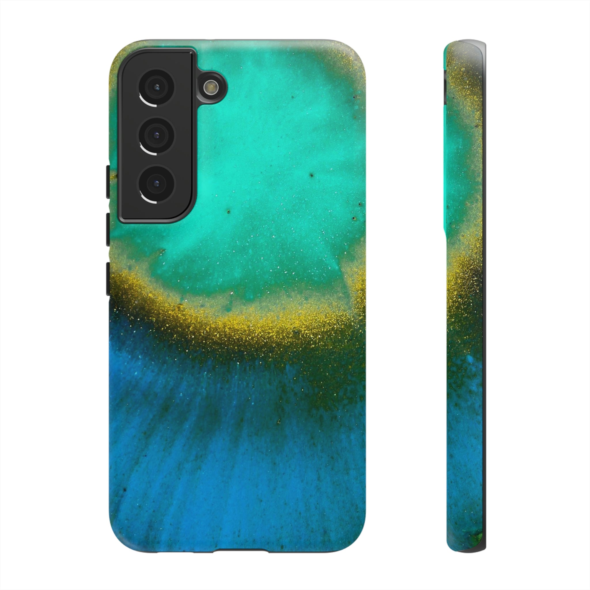 Green Yelly Ink Art Android Case (Protective) Samsung Galaxy S22 Matte Phone Case