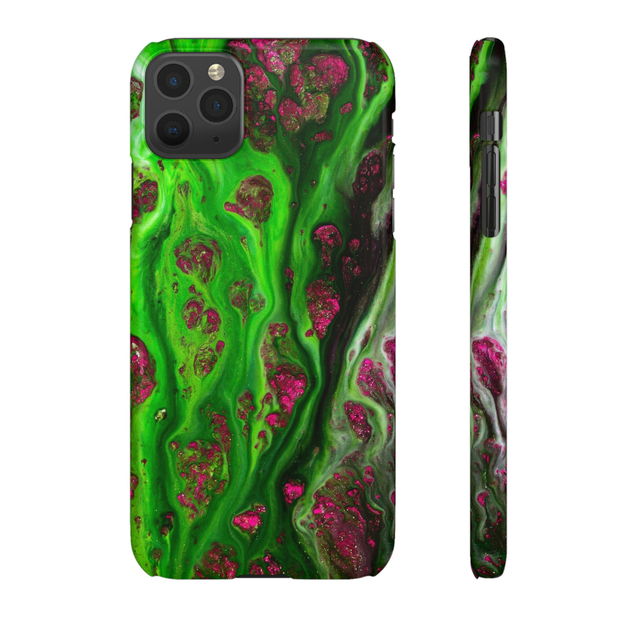 Toxic Green Ink Art iPhone Case (Slim) iPhone 11 Pro Max Glossy Phone Case