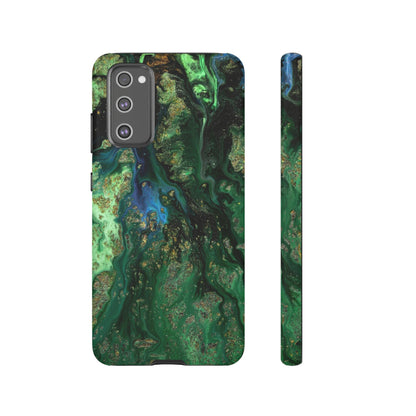 Green Liquid Marble Ink Art Android Case (Protective) Samsung Galaxy S20 FE Matte Phone Case