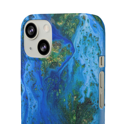 Blue Globe Ink Art iPhone Case (Slim) Phone Case