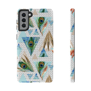 Peacock Feathers Android Case (Protective) Samsung Galaxy S21 Plus Glossy Phone Case