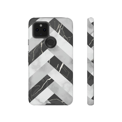 Grey Herringbone Android Case (Protective) Google Pixel 5 5G Matte Phone Case