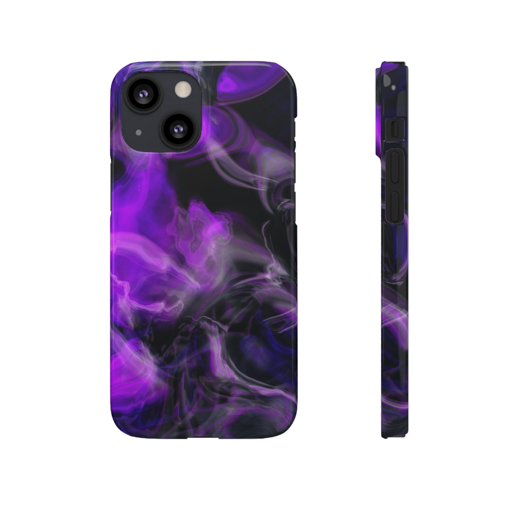 Purple Marble iPhone Case (Slim) iPhone 13 Mini Glossy Phone Case