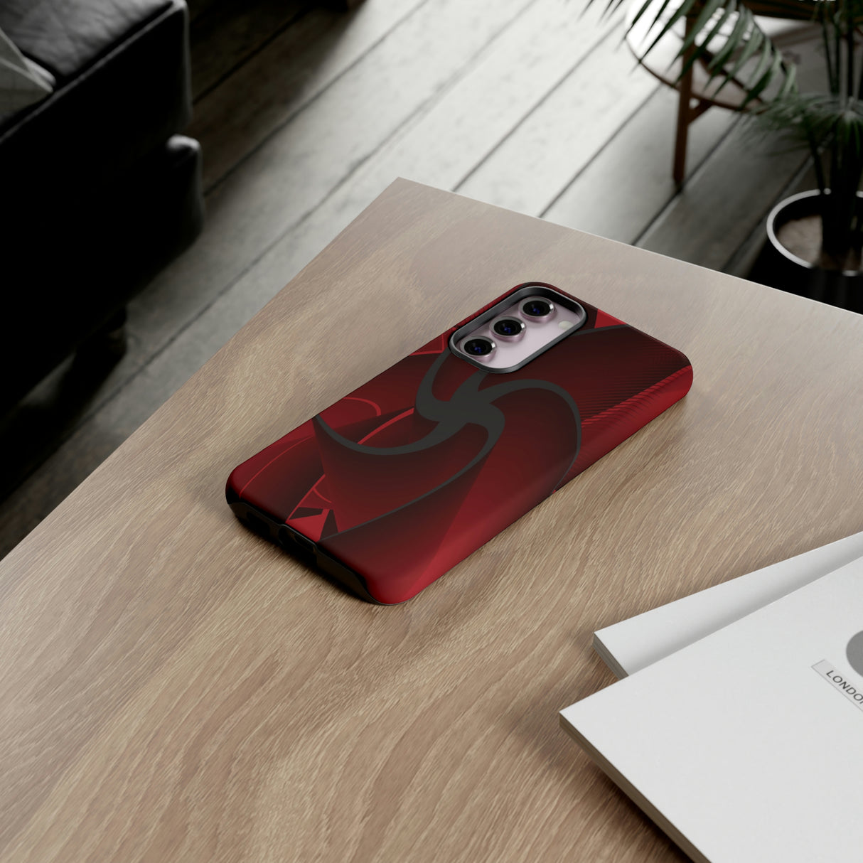 Red Liquid Spiral Android Case (Protective) Phone Case