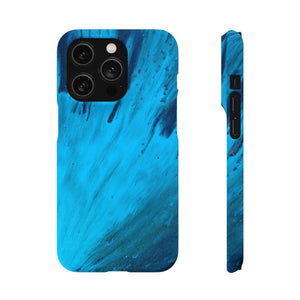 Light Blue Ink Art iPhone Case (Slim) iPhone 14 Pro Matte Phone Case