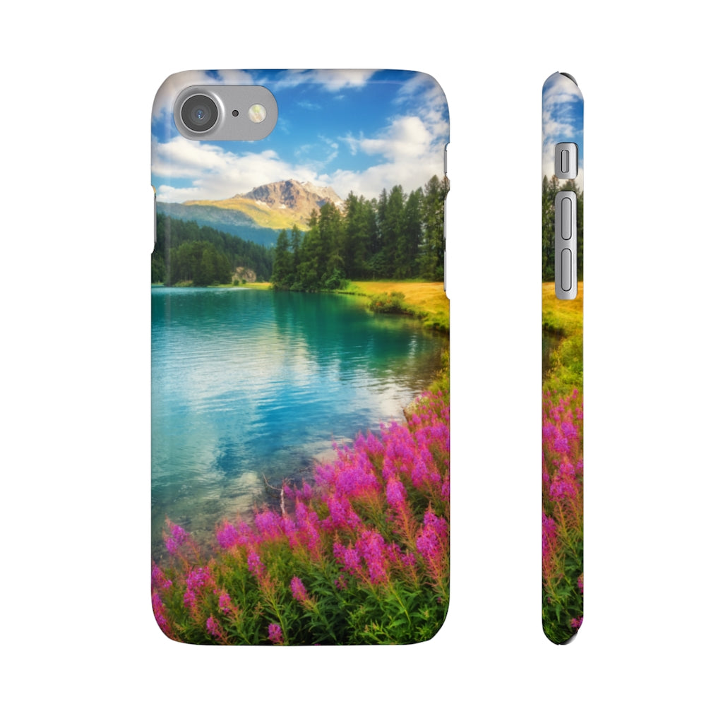 Fantastic Azure Alpine Lake Samsung/iPhone (Slim) Phone Case