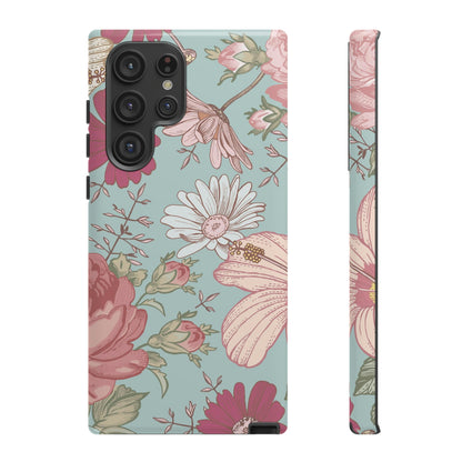 Hibiscus Vintage Flower Samsung Case (Protective) Samsung Galaxy S22 Ultra Glossy Phone Case