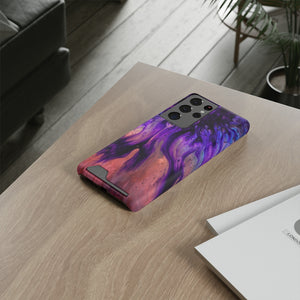 Purple Flow Ink Art Android Case (Card) Phone Case