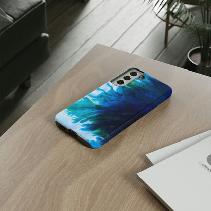 Blue Liquid Ink Art Android Case (Protective) Phone Case