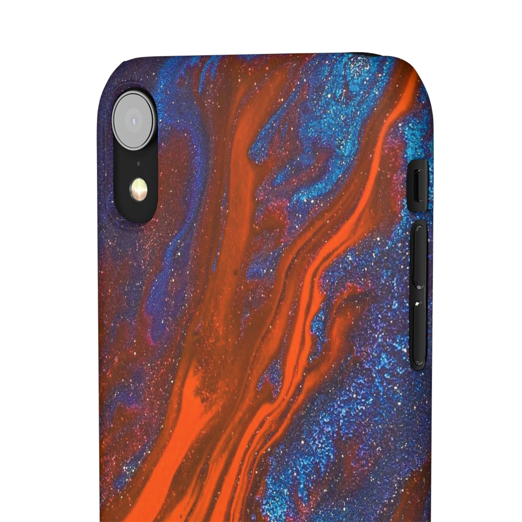 Orange Spikes Ink Art iPhone Case (Slim) Phone Case