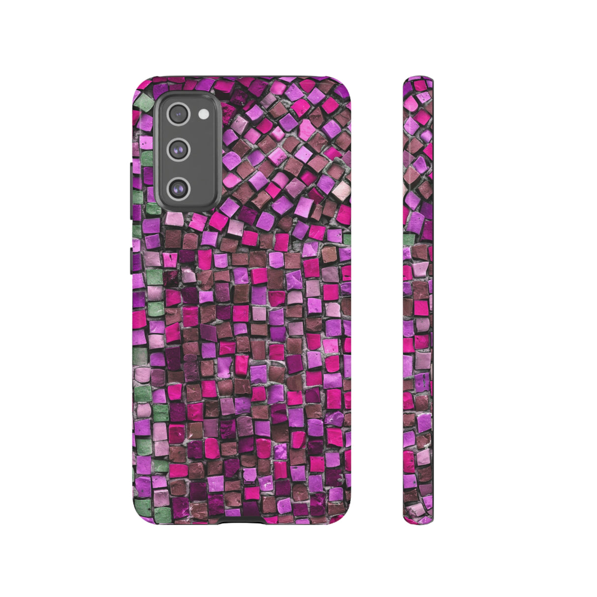 Purple Mosaic Android Case (Protective) Samsung Galaxy S20 FE Glossy Phone Case