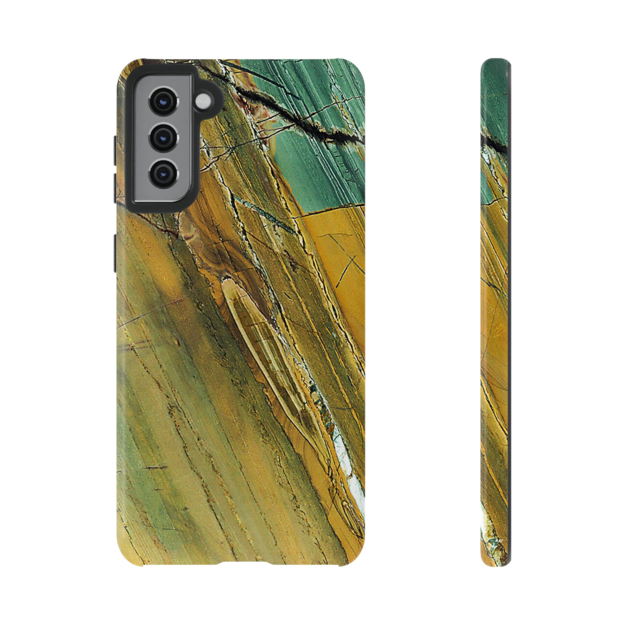 Cracked Yellow Android Case (Protective) Samsung Galaxy S21 Plus Glossy Phone Case