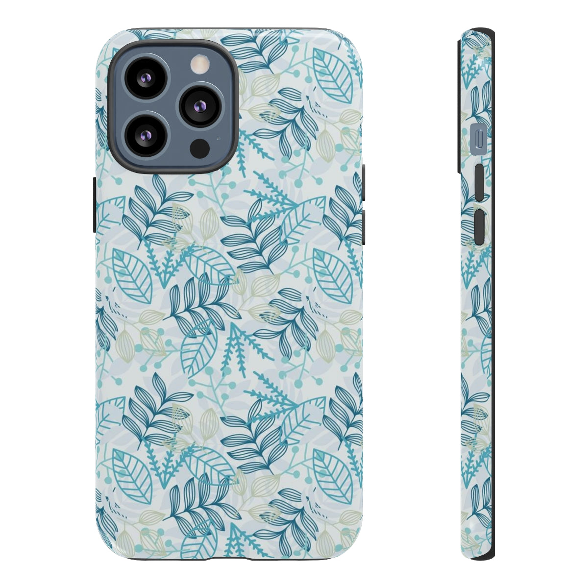 Blue leaf iPhone Case (Protective) iPhone 13 Pro Max Glossy Phone Case