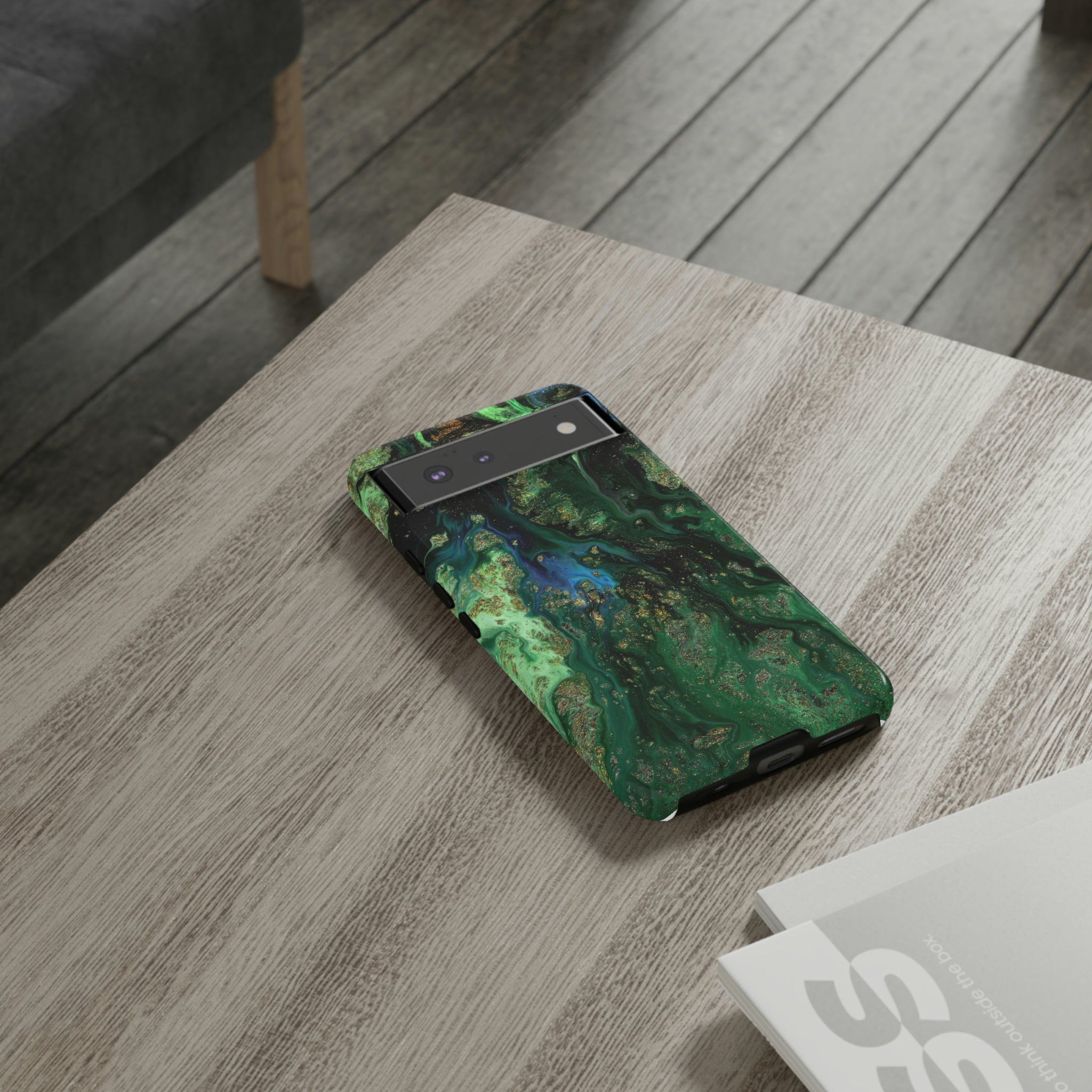 Green Liquid Marble Ink Art Android Case (Protective) Phone Case