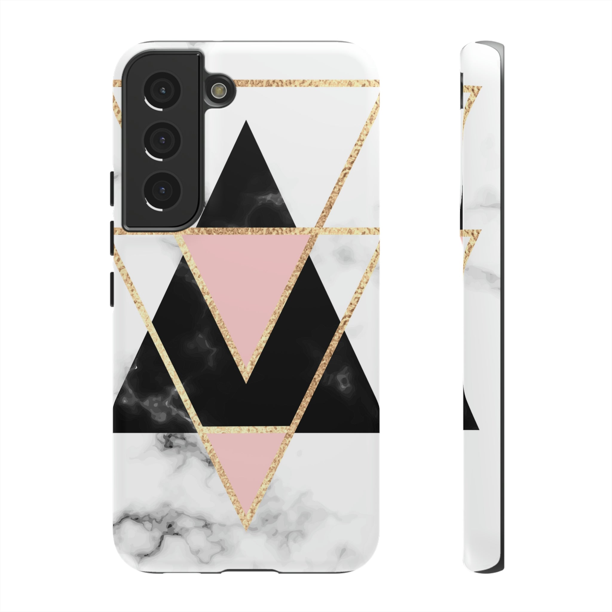 Marble Triangles Android Case (Protective) Samsung Galaxy S22 Matte Phone Case