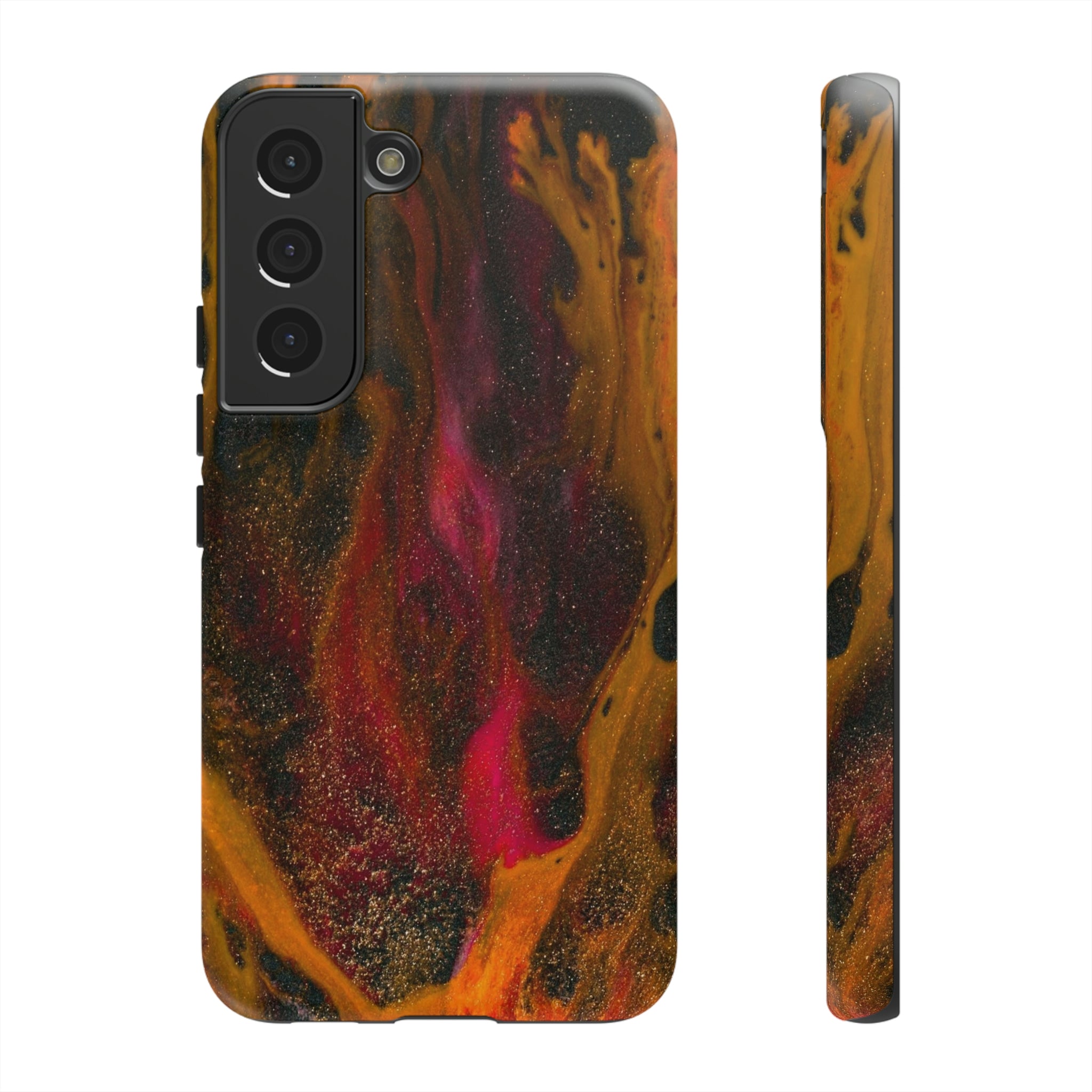 Bon Fire Ink Art Android Case (Protective) Samsung Galaxy S22 Matte Phone Case