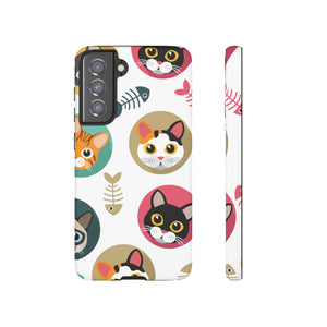 Cats Fishbone Android Case (Protective) Samsung Galaxy S21 FE Matte Phone Case