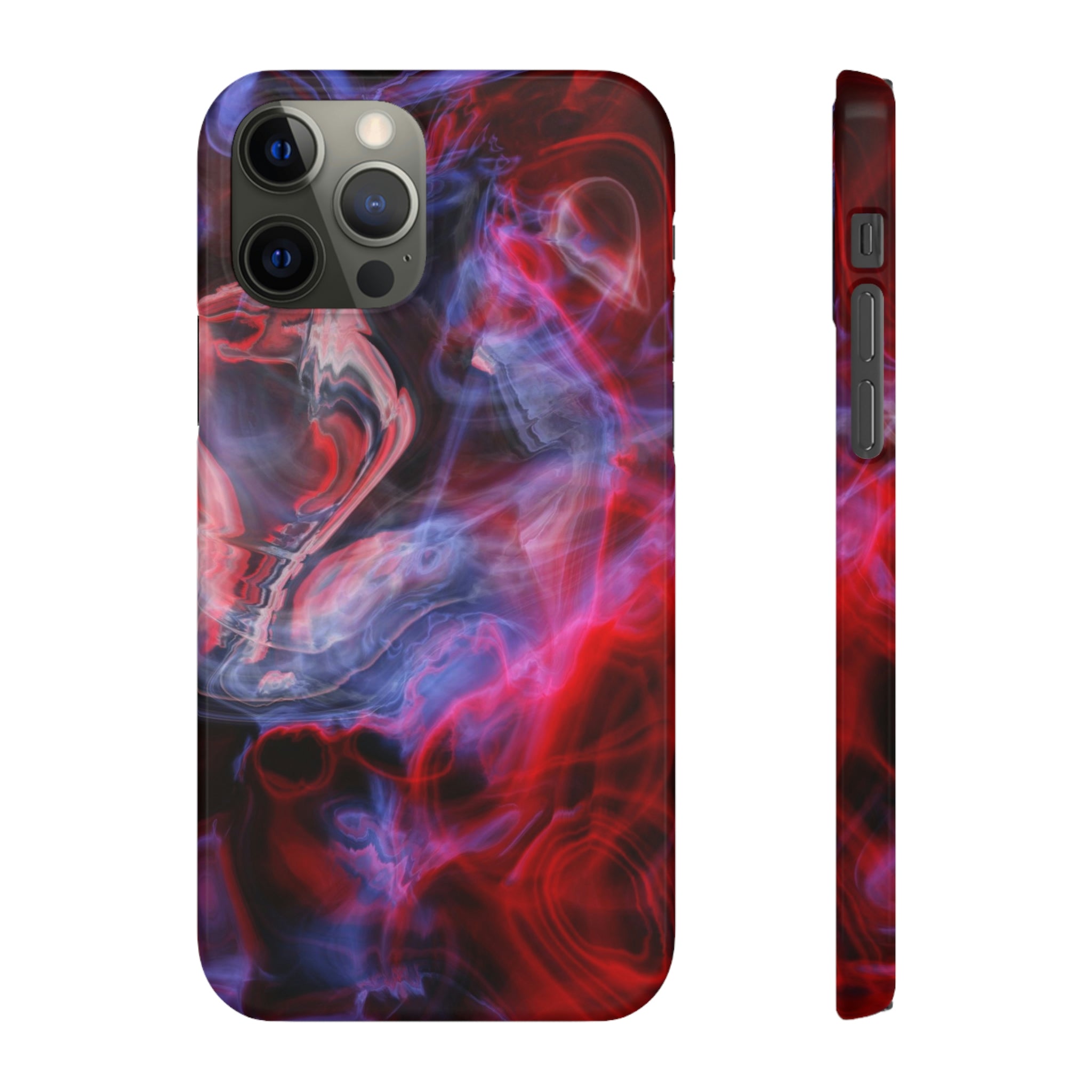 Red Marble iPhone Case (Slim) iPhone 12 Pro Glossy Phone Case