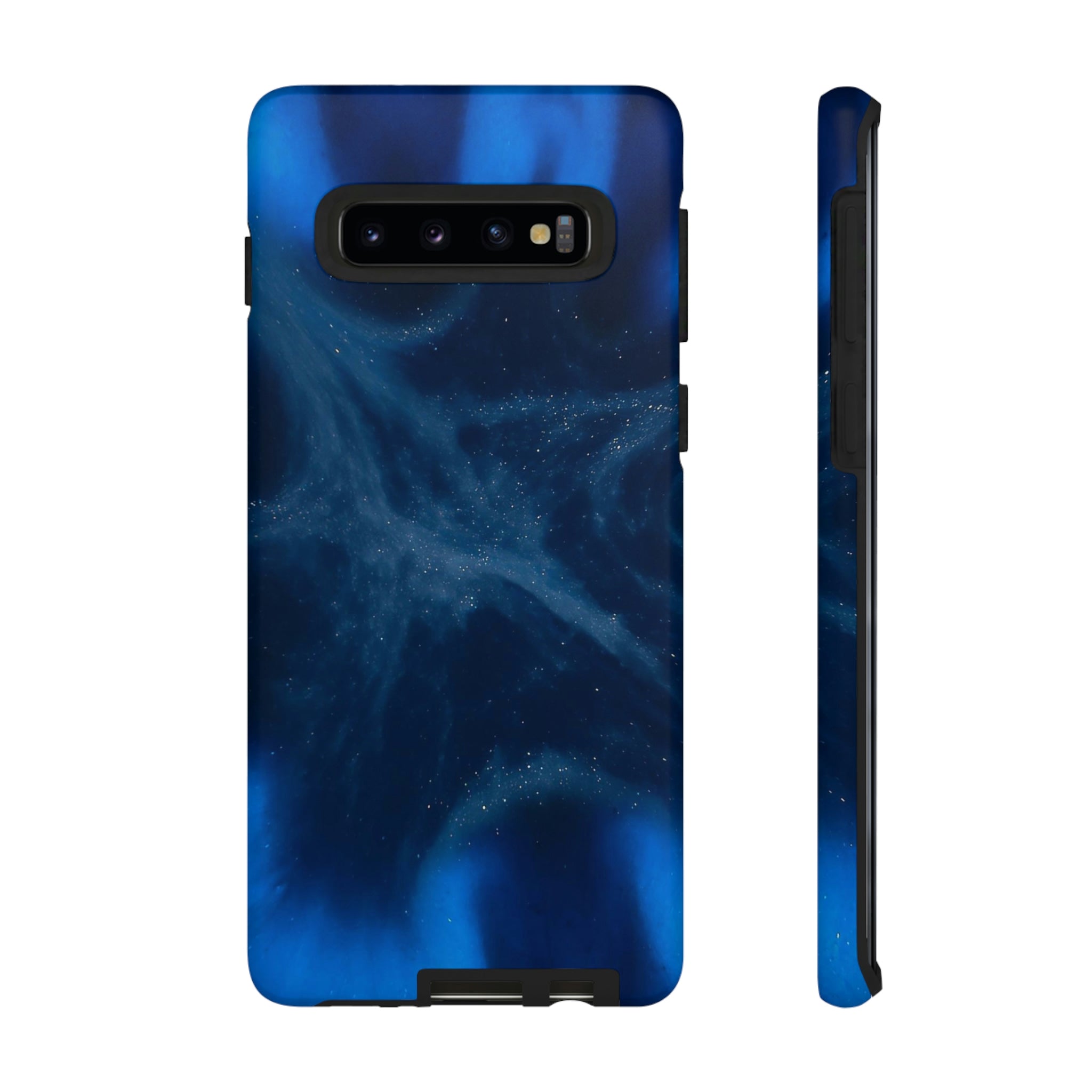 Blue Space Ink Art Android Case (Protective) Samsung Galaxy S10 Matte Phone Case