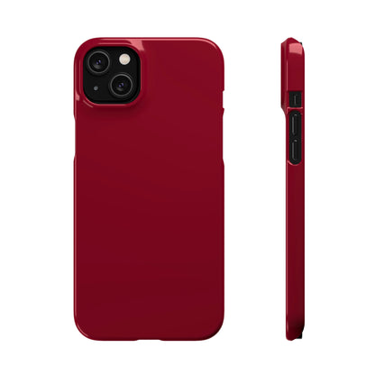 Burgundy Red iPhone Case (Slim) iPhone 14 Plus Glossy Phone Case