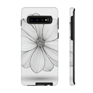 Black n White Dahlia Android Case (Protective) Samsung Galaxy S10 Glossy Phone Case