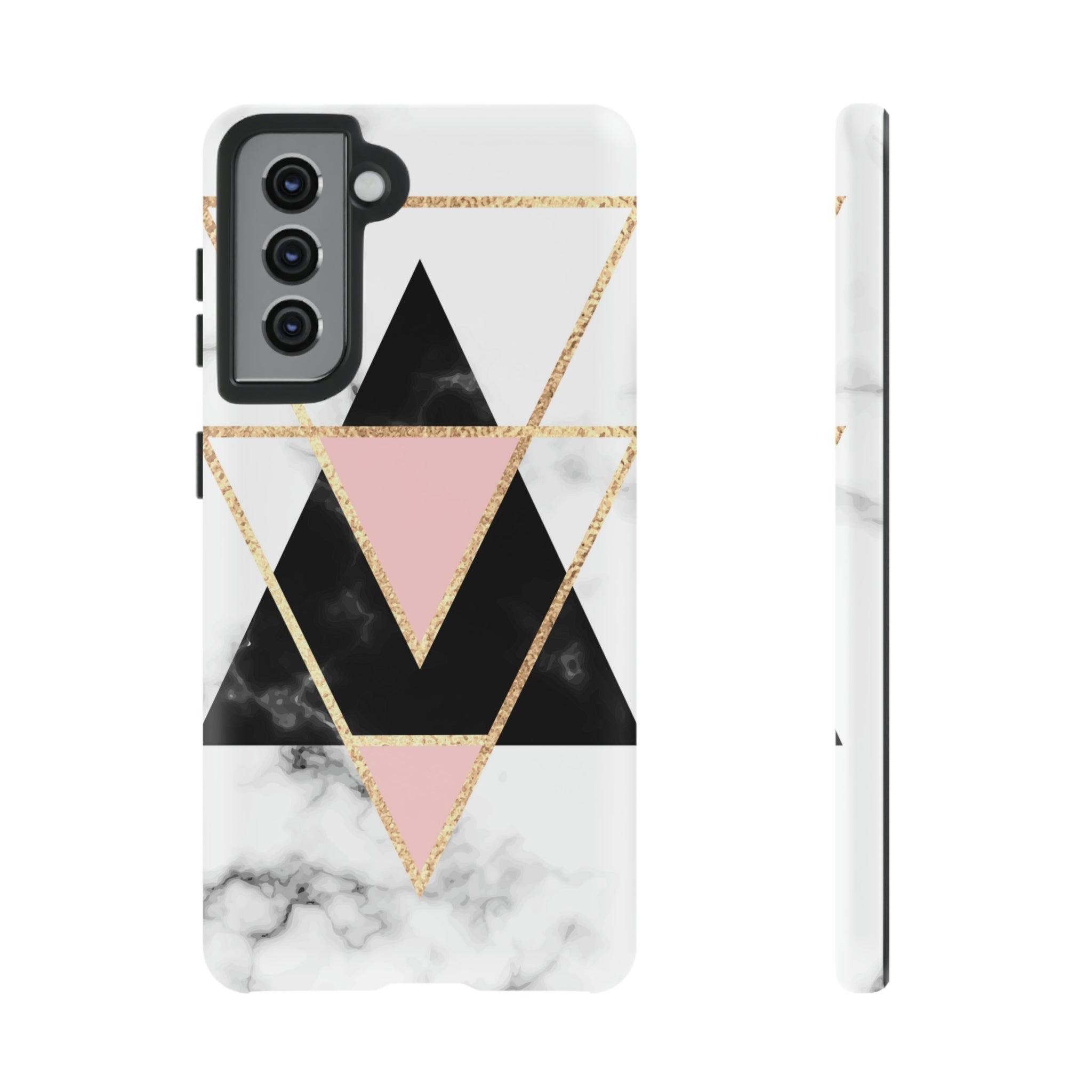 Marble Triangles Android Case (Protective) Samsung Galaxy S21 Matte Phone Case