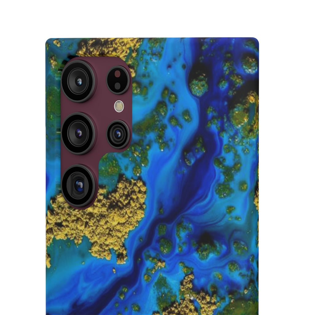 Blue Clear Ocean Ink Art Android Case (Slim) Phone Case