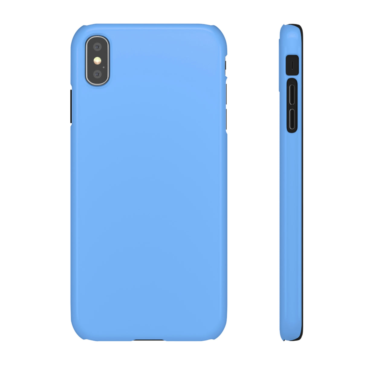 French Sky Blue iPhone Case (Slim) iPhone XS MAX Glossy Phone Case