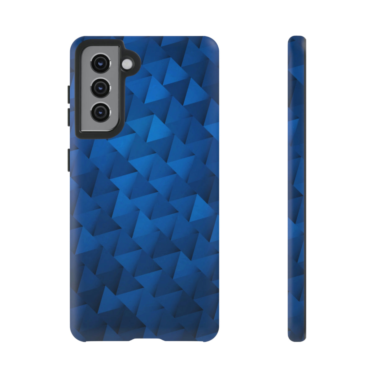 Blue Geometric Android Case (Protective) Samsung Galaxy S21 Matte Phone Case