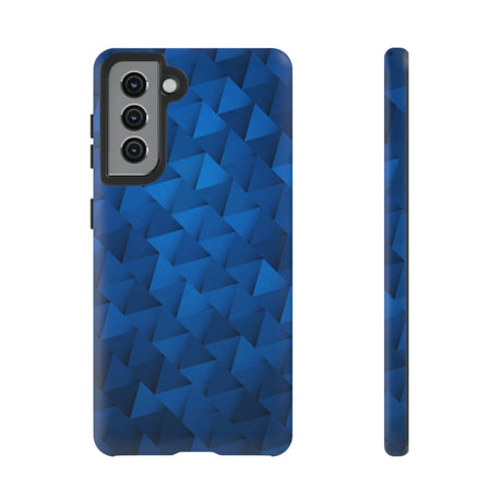 Blue Geometric Android Case (Protective) Samsung Galaxy S21 Matte Phone Case