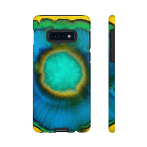 Neon Blue Ink Art Android Case (Protective) Samsung Galaxy S10E Glossy Phone Case